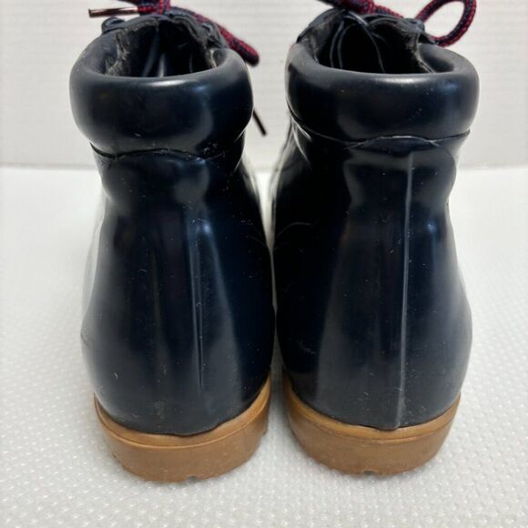 Lands End Vintage Blue Boots Women's Size 9 Rainboots Rubber Waterproof - 1569 - Picture 3 of 6